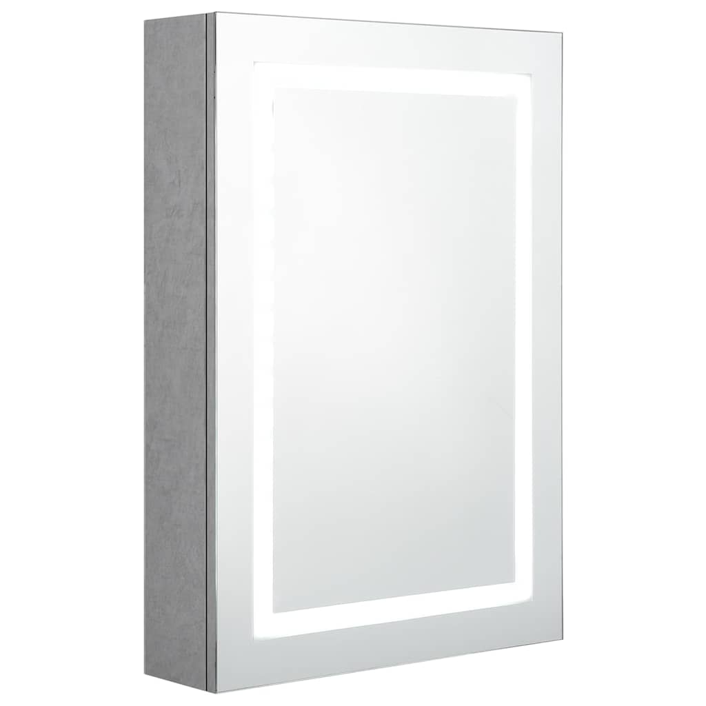 Vidaxl badkamerkast met spiegel en led 50x13x70 cm betongrijs