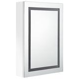 Vidaxl badkamerkast met spiegel en led 50x13x70 cm glanzend wit