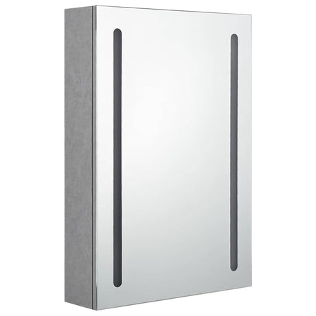 Vidaxl badkamerkast met spiegel en led 50x13x70 cm betongrijs