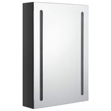 Vidaxl badkamerkast met spiegel en led 50x13x70 cm glanzend zwart