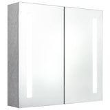 Vidaxl badkamerkast met spiegel en led 62x14x60 cm betongrijs