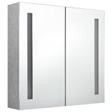 Vidaxl badkamerkast met spiegel en led 62x14x60 cm betongrijs