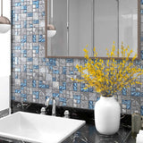 Vidaxl -Mosaikfliesen 11 PCs 30 x 30 cm Glasgrau und Blau