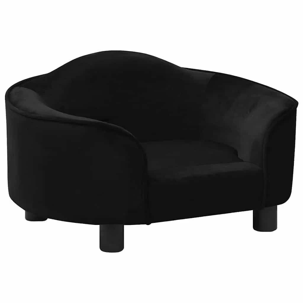Vidaxxl Hundesofa 67x47x36 cm Plüsch schwarz