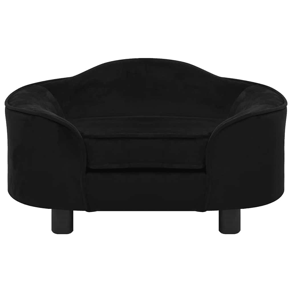 Vidaxxl Hundesofa 67x47x36 cm Plüsch schwarz