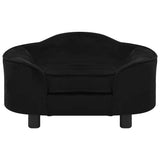 Vidaxxl Hundesofa 67x47x36 cm Plüsch schwarz