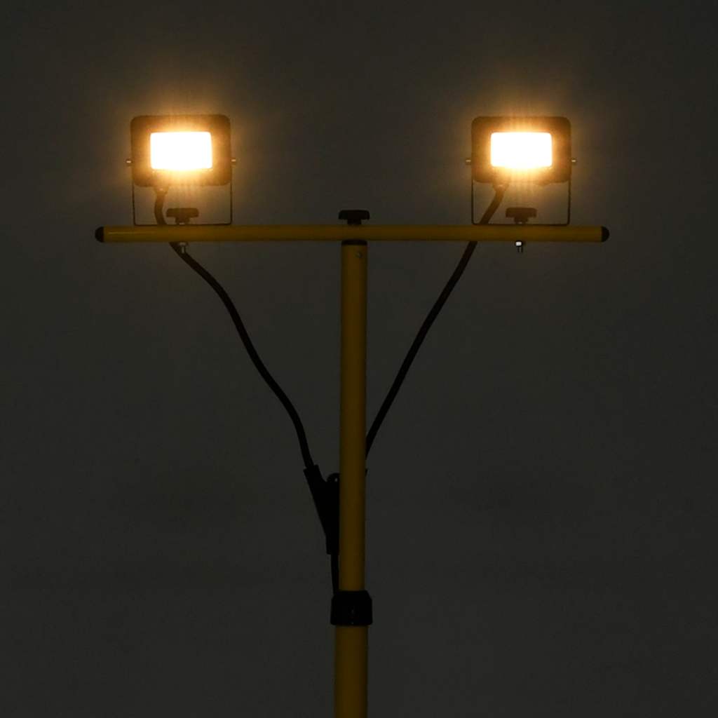 Vidaxl spotlight met statief led 2x10 w warmwit