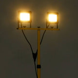 Vidaxl spotlight met statief led 2x50 w warmwit