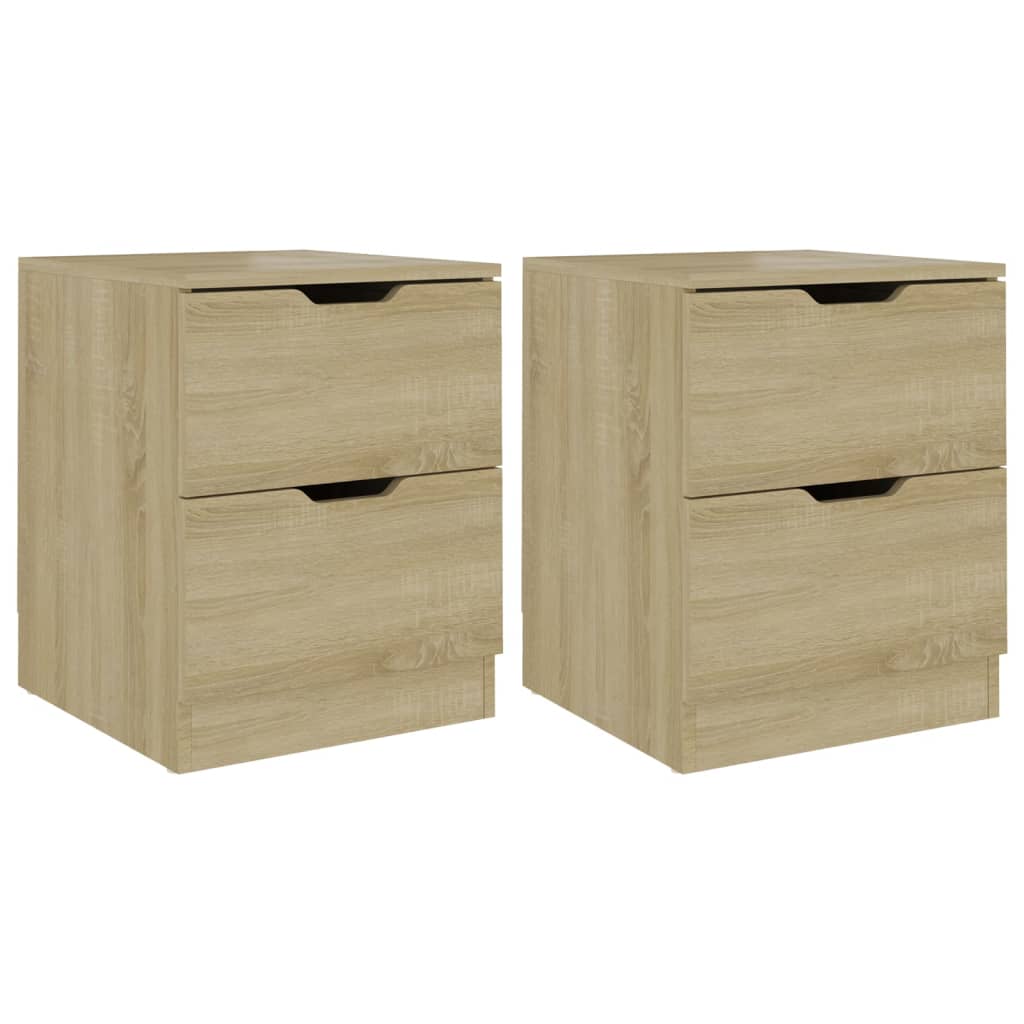 Vidaxl nachtkastjes 2 st 40x40x50 cm bewerkt hout sonoma eikenkleurig