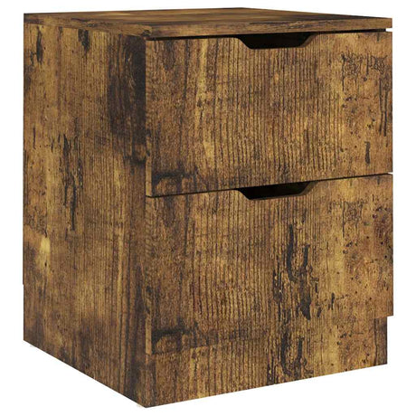 Vidaxl nachtkastjes 2 st 40x40x50 cm bewerkt hout gerookt eikenkleurig