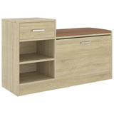 Vidaxl Shoes Bank 94.5x31x57 CM Procesed Wood Sonoma Oak Kolor