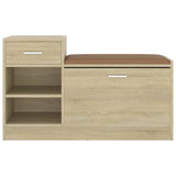 Vidaxl Schuhe Bank 94.5x31x57 cm verarbeitetes Holz Sonoma Eiche farbig