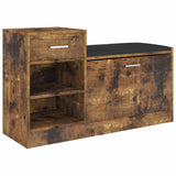 Vidaxl -Schuhsofa 94.5x31x57 cm verarbeiteter Holzgeräuchchen -Eichefarbe