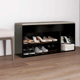 VIDAXL -Schuhbank mit Kissen 104x30x49 cm professioniertes Holzschwarz