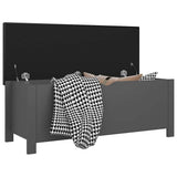 Vidaxl opbergbox met kussen 105x40x45 cm bewerkt hout grijs