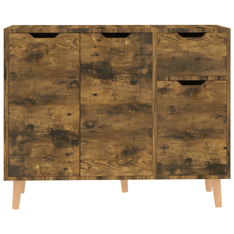 Vidaxl dressoir 90x30x72 cm bewerkt hout gerookt eikenkleurig
