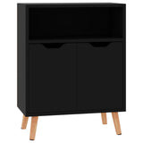 Vidaxl dressoir 60x30x72 cm bewerkt hout hoogglans zwart