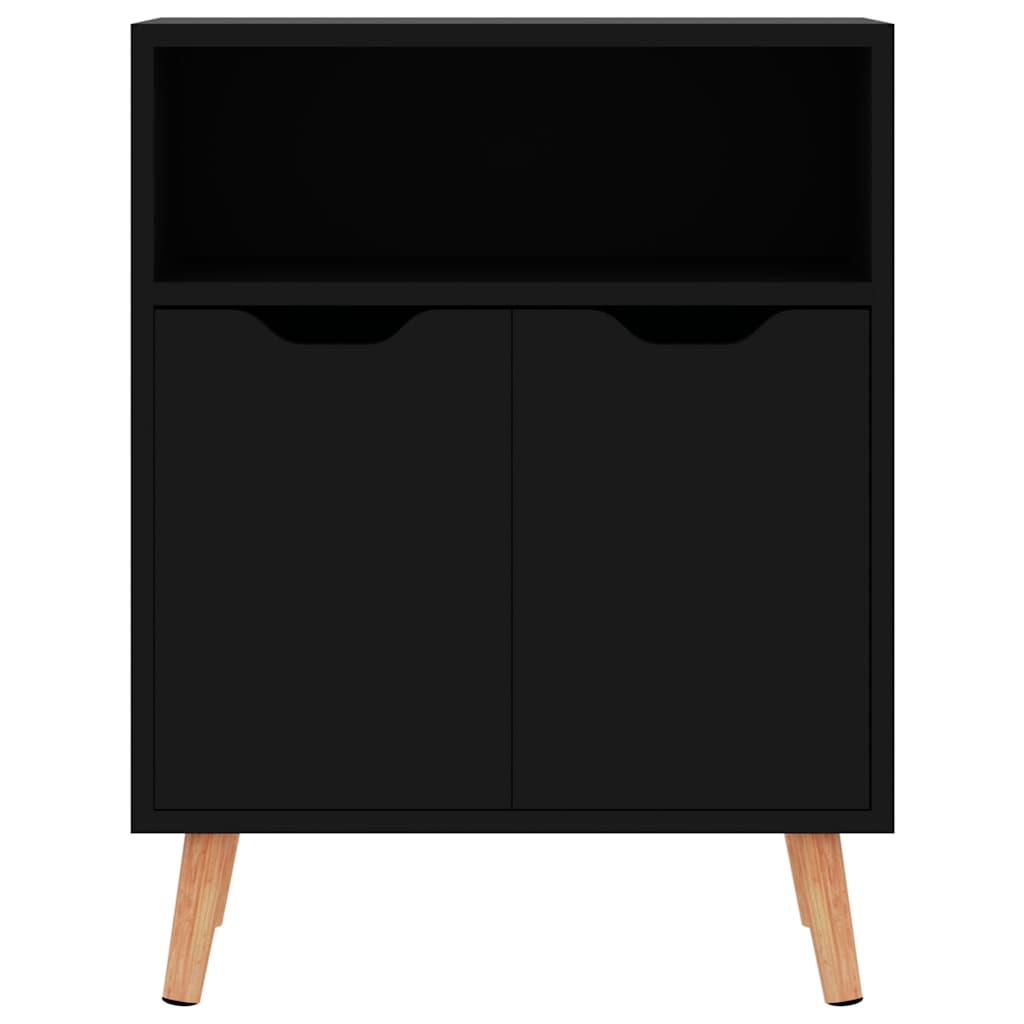 Vidaxl dressoir 60x30x72 cm bewerkt hout hoogglans zwart