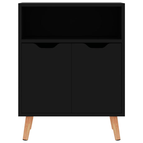 Vidaxl dressoir 60x30x72 cm bewerkt hout hoogglans zwart