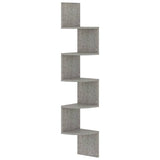 Vidaxl hoekwandschap 19x19x123 cm bewerkt hout betongrijs