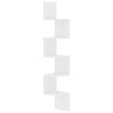 Vidaxl hoekwandschap 19x19x123 cm bewerkt hout hoogglans wit