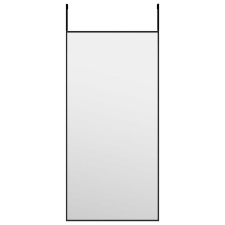 Vidaxl -Türspiegel 30x60 cm Glas und Aluminiumschwarz