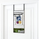 Vidaxl -Türspiegel 30x60 cm Glas und Aluminiumschwarz