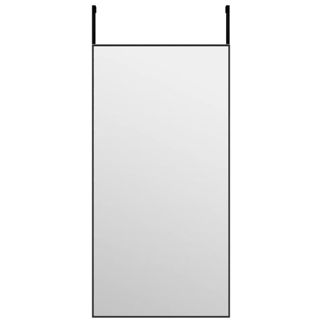Vidaxl -Türspiegel 40x80 cm Glas und Aluminiumschwarz