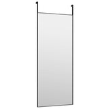 Miroir de porte vidaxl 40x100 cm de verre et d'aluminium noir