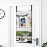 Vidaxl -Türspiegel 50x100 cm Glas und Aluminiumschwarz