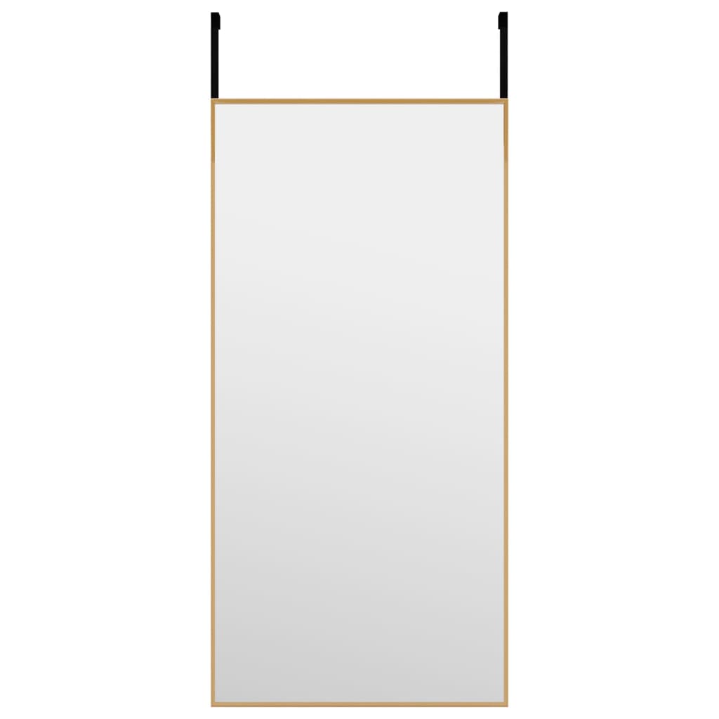 Vidaxl -Türspiegel 30x60 cm Glas und Aluminium Gold gefärbt