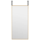 Vidaxl -Türspiegel 30x60 cm Glas und Aluminium Gold gefärbt
