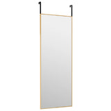 VIDAXL -Türspiegel 30x80 cm Glas und Aluminium Gold gefärbt