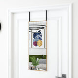 VIDAXL -Türspiegel 30x80 cm Glas und Aluminium Gold gefärbt