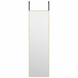 VIDAXL -Tür Spiegel 30x100 cm Glas und Aluminium Gold gefärbt