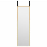 Vidaxl porte Spiegel 30x100 cm en verre et en aluminium or de couleur