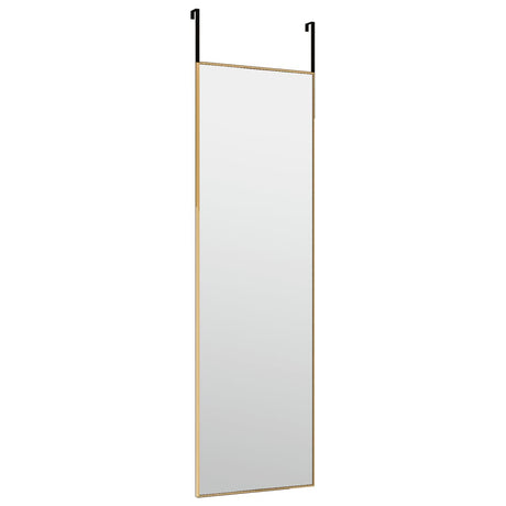 VIDAXL -Tür Spiegel 30x100 cm Glas und Aluminium Gold gefärbt