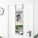 VIDAXL -Tür Spiegel 30x100 cm Glas und Aluminium Gold gefärbt