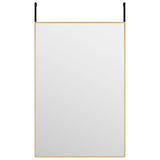 Vidaxl -Türspiegel 40x60 cm Glas und Aluminium Gold gefärbt