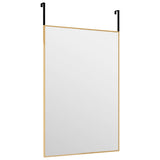 Vidaxl -Türspiegel 40x60 cm Glas und Aluminium Gold gefärbt
