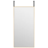 Vidaxl -Türspiegel 40x80 cm Glas und Aluminium Gold gefärbt