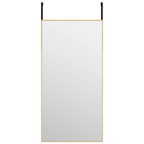 Vidaxl -Türspiegel 40x80 cm Glas und Aluminium Gold gefärbt