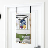 Miroir de porte vidaxl 40x80 cm en verre et en aluminium or de couleur