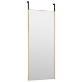 Vidaxl -Türspiegel 40x100 cm Glas und Aluminium Gold gefärbt