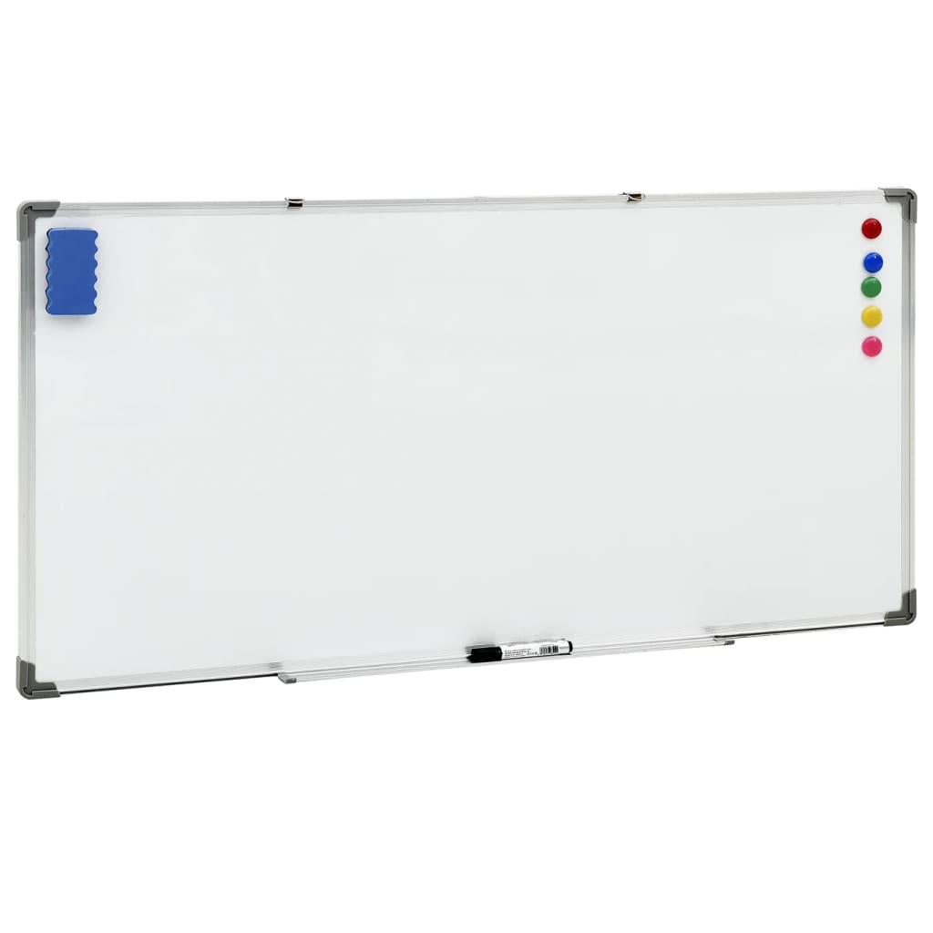 Vidaxl Whiteboard Magnetic 110x60 cm stalowa biała