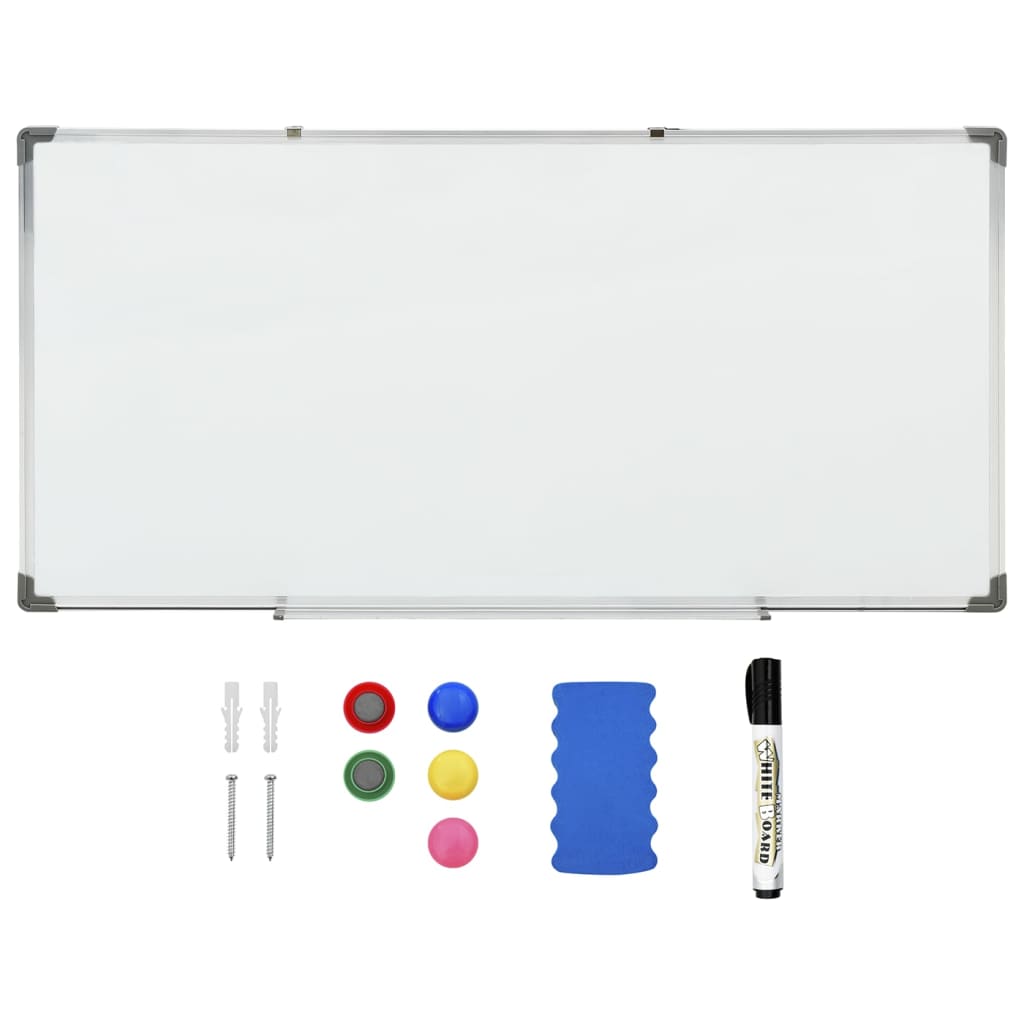 Vidaxl Whiteboard Magnetic 110x60 cm stalowa biała