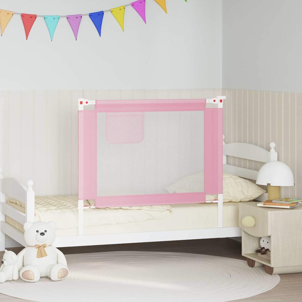 Vidaxl Bettdiagramm Kleinkind 100x25 cm Stoff rosa