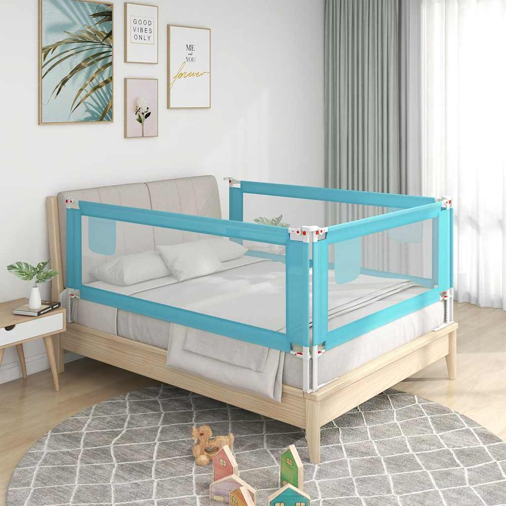 Vidaxl bedhekje peuter 150x25 cm stof blauw