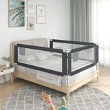 Vidaxl Bedhek Toddler 120x25 cm tessuto scuro grigio