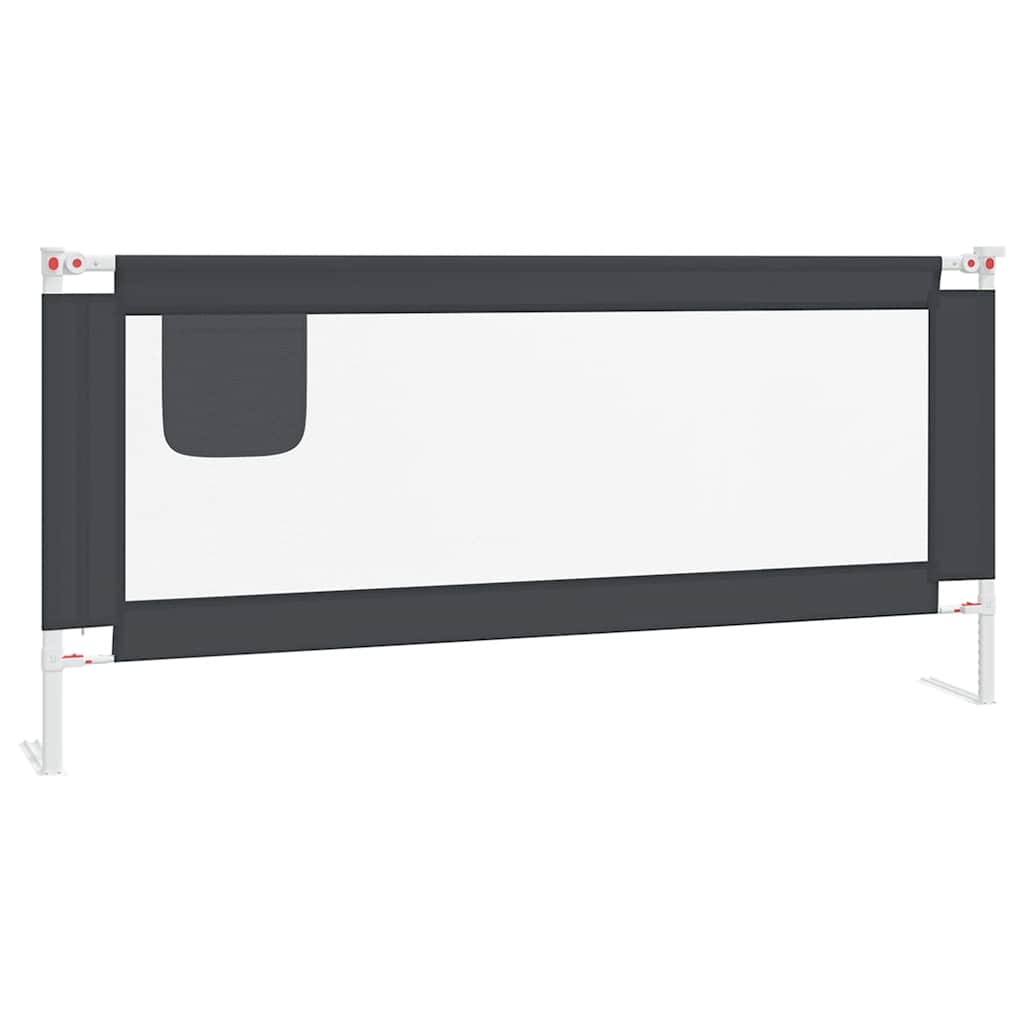 Bidaxl sängdiagram småbarn 200x25 cm tyg mörkgrå